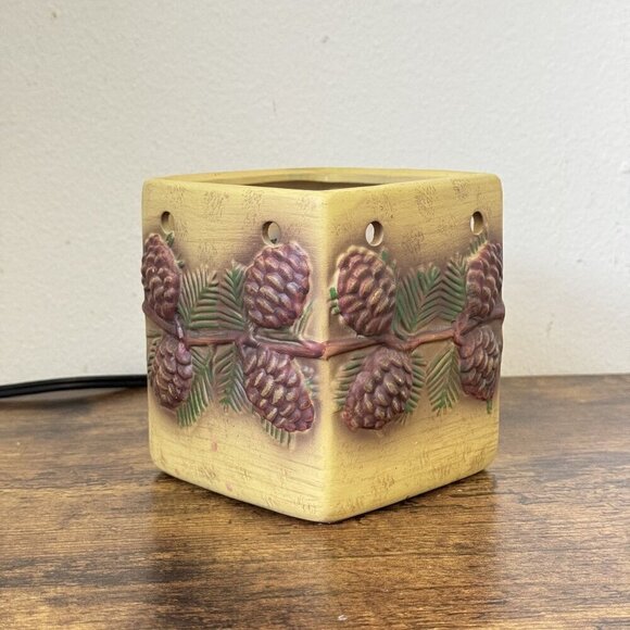 Scentsy Pinecone Wax Warmer No Lid, Tested Fall Rustic Retired 5" Height - Picture 5 of 15